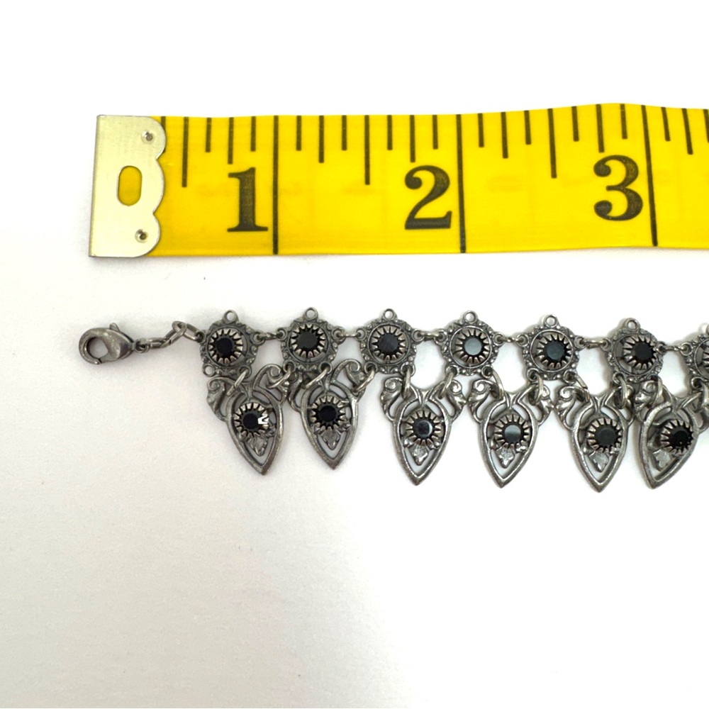 💖 Kenny Ma Silver Choker with Black Onyx, Size 16 inch - Picture 9 of 12
